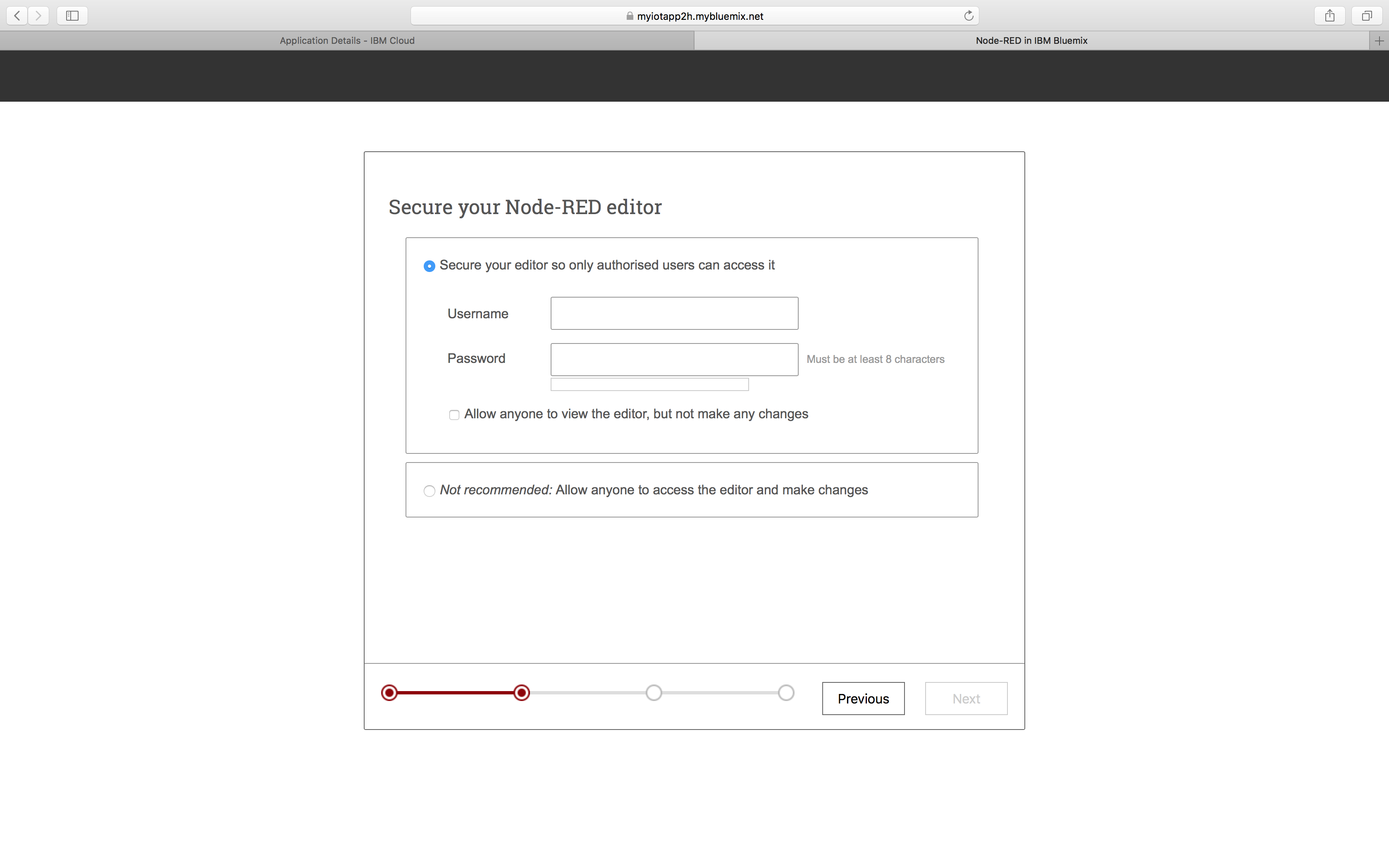 bluemix-nodered-set-credential